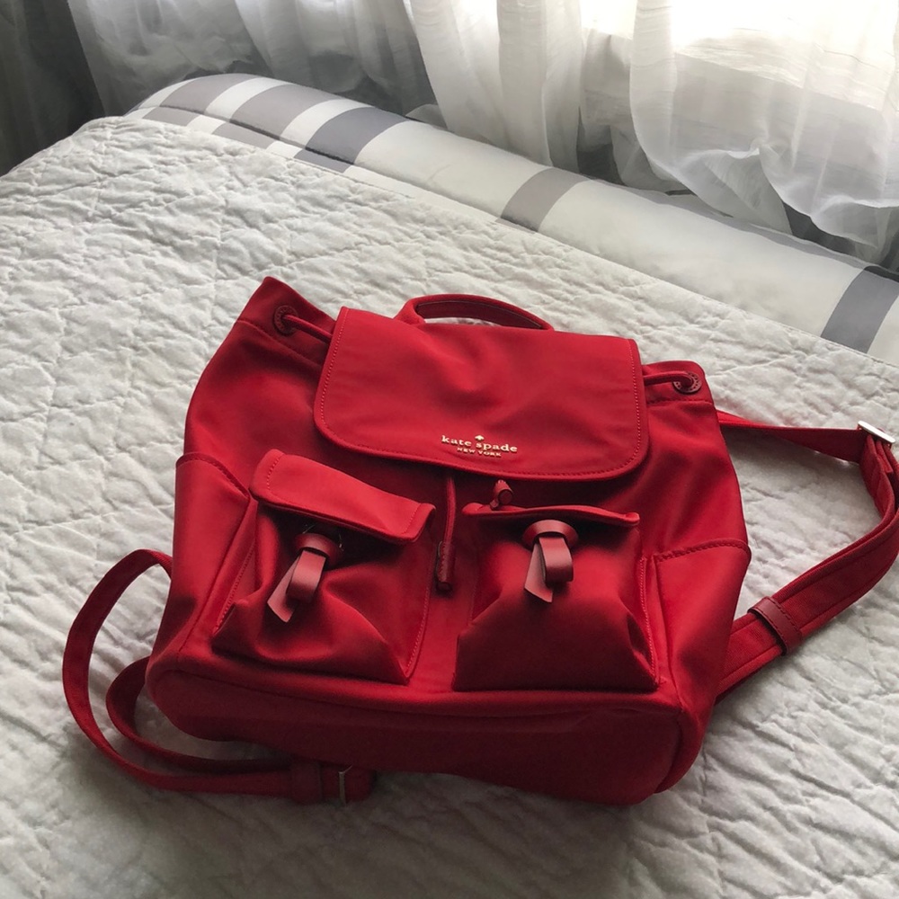 Beautiful red backpack